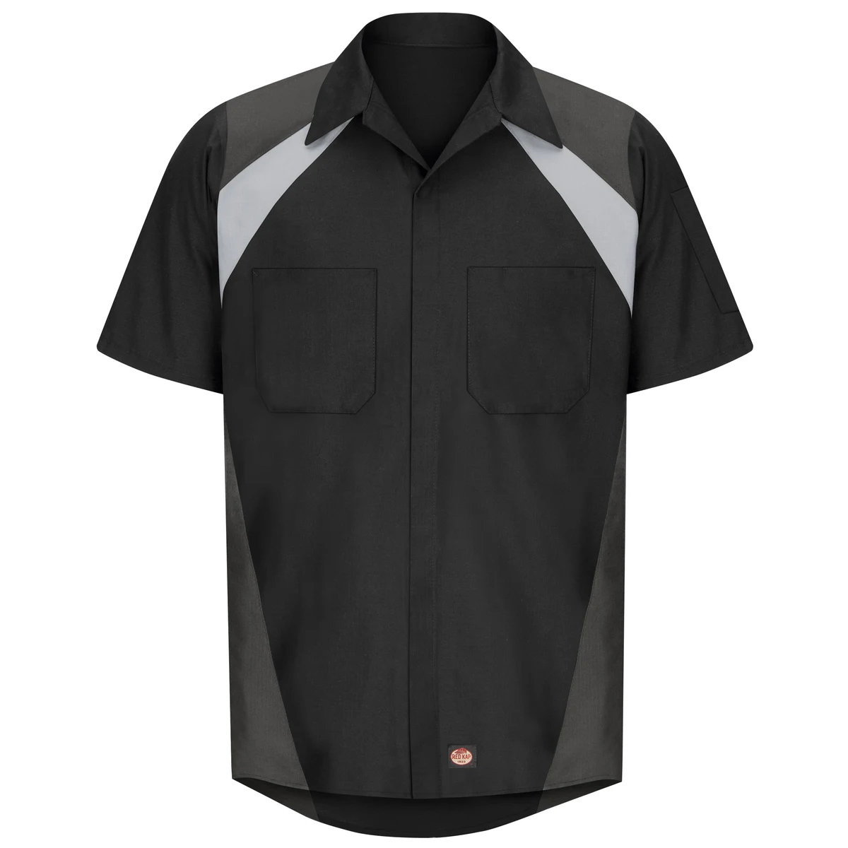 Red Kap® Men's Short Sleeve Tri-Color Shop Shirt 1