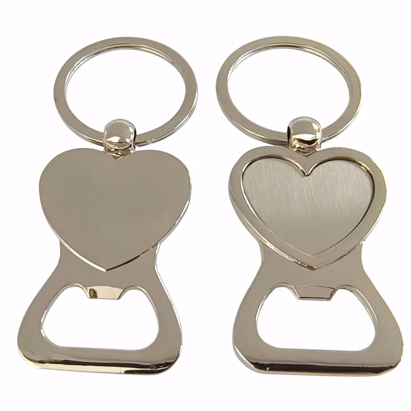 Lovely Heart Shape Bottle Opener with A Keychain For Beer