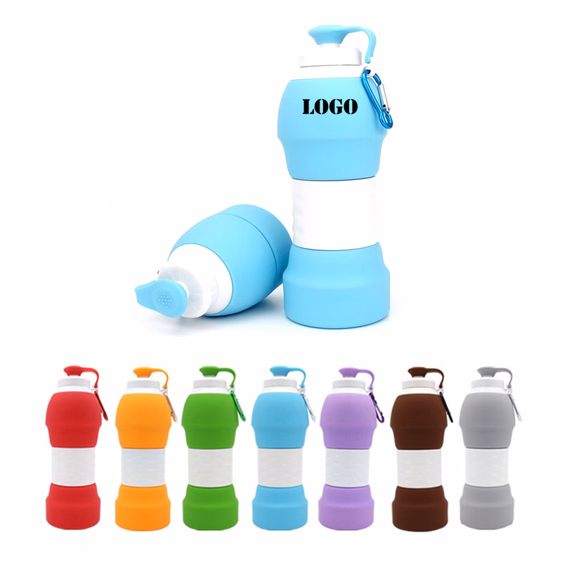 580ML Silicone Folding Water Bottle Retractable Water Cup