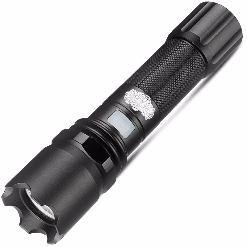 Self Defense Zoom Flashlight Tactical Torch Rechargeable Multifunction Light With Attack Head