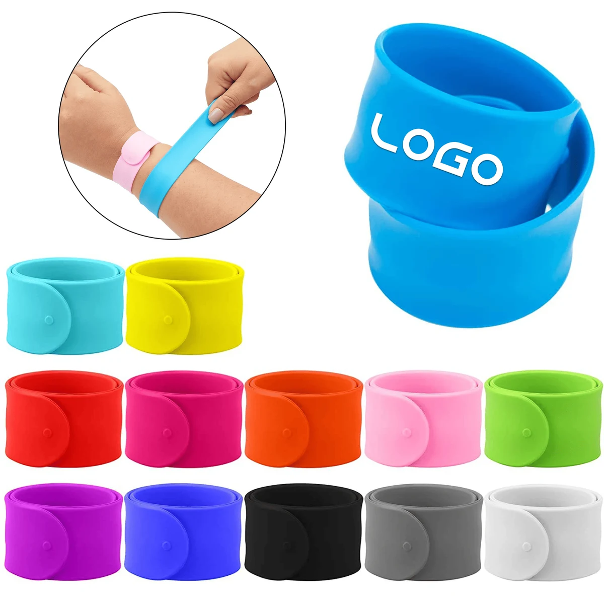 Promotional Auto-Snap Silicone Wristband 1