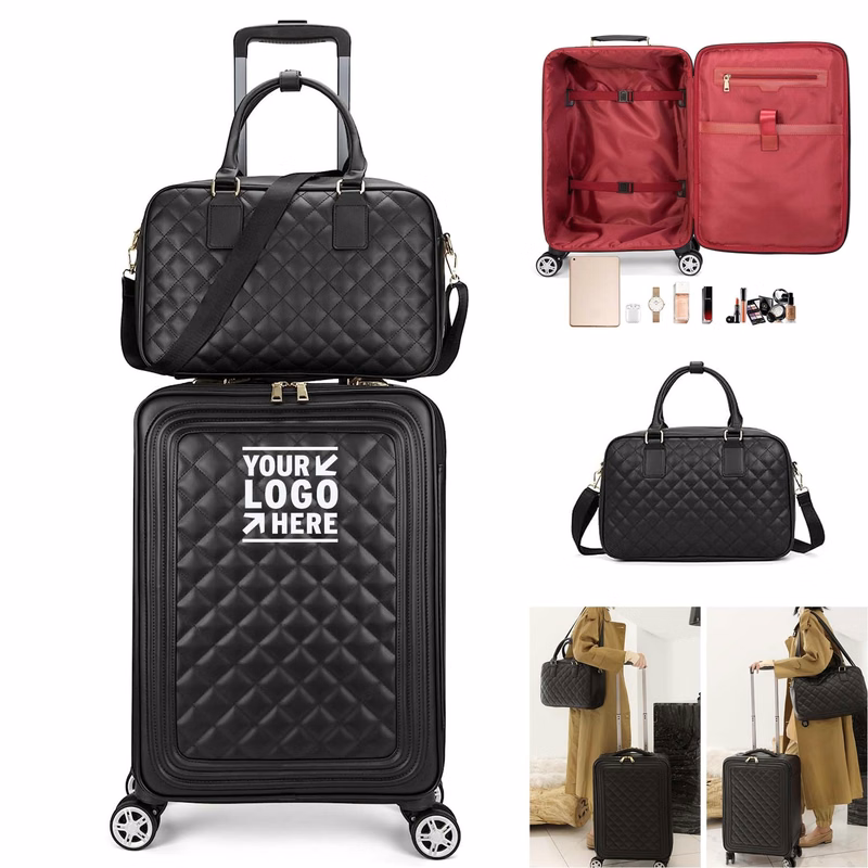 Softside Durable PVC Travel Spinner Wheels Lightweight 24Inch Luggage Sets