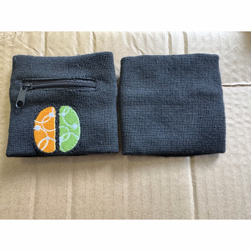 Sports Wristband with Zipper Pocket