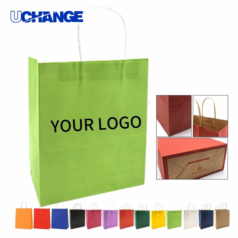 Kraft Paper Tote Bag Carrier Lightweight Durable