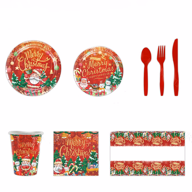 Disposable tableware paper tray and paper cup
