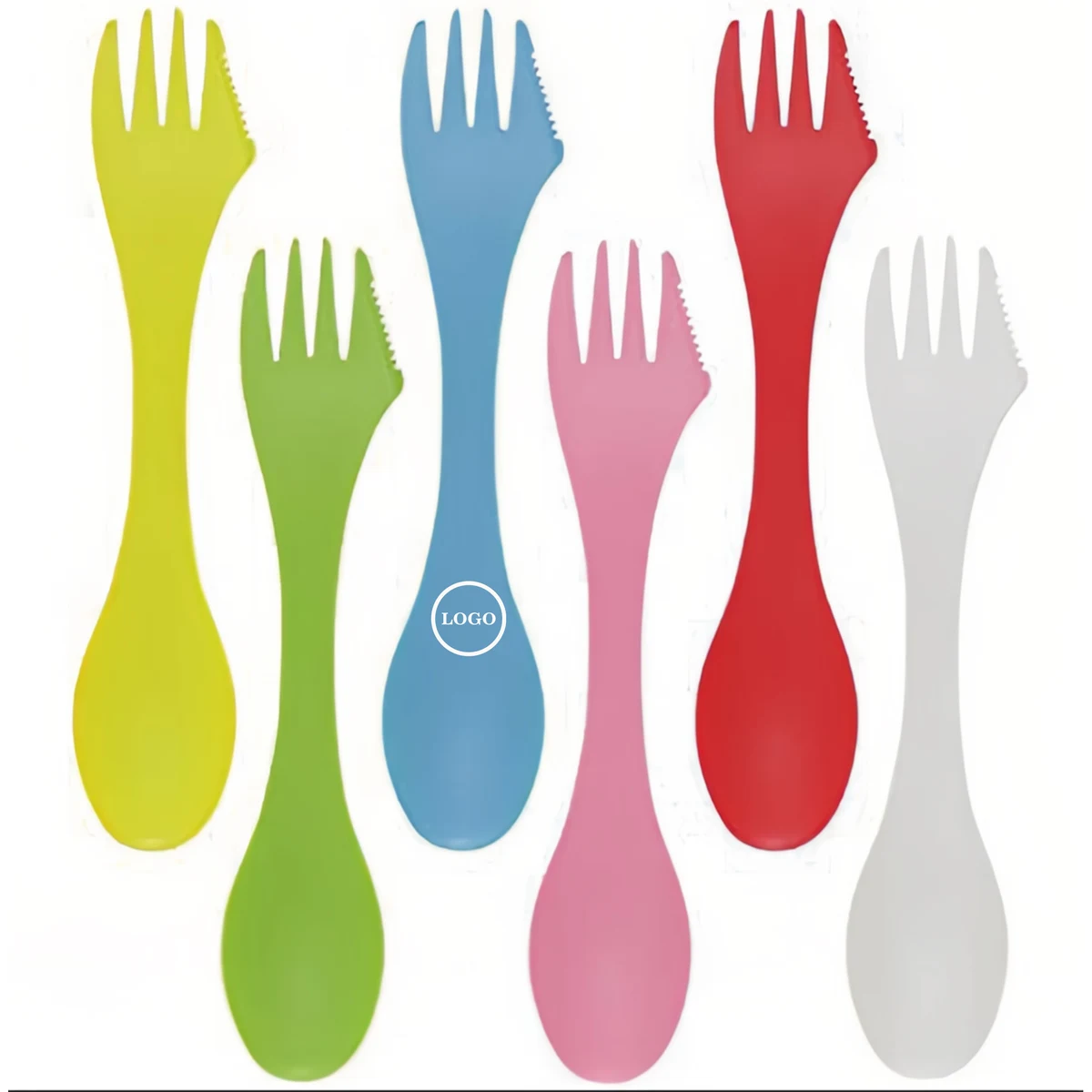 3-in-1 Knife, Fork, and Spoon Plastic Utensil 1