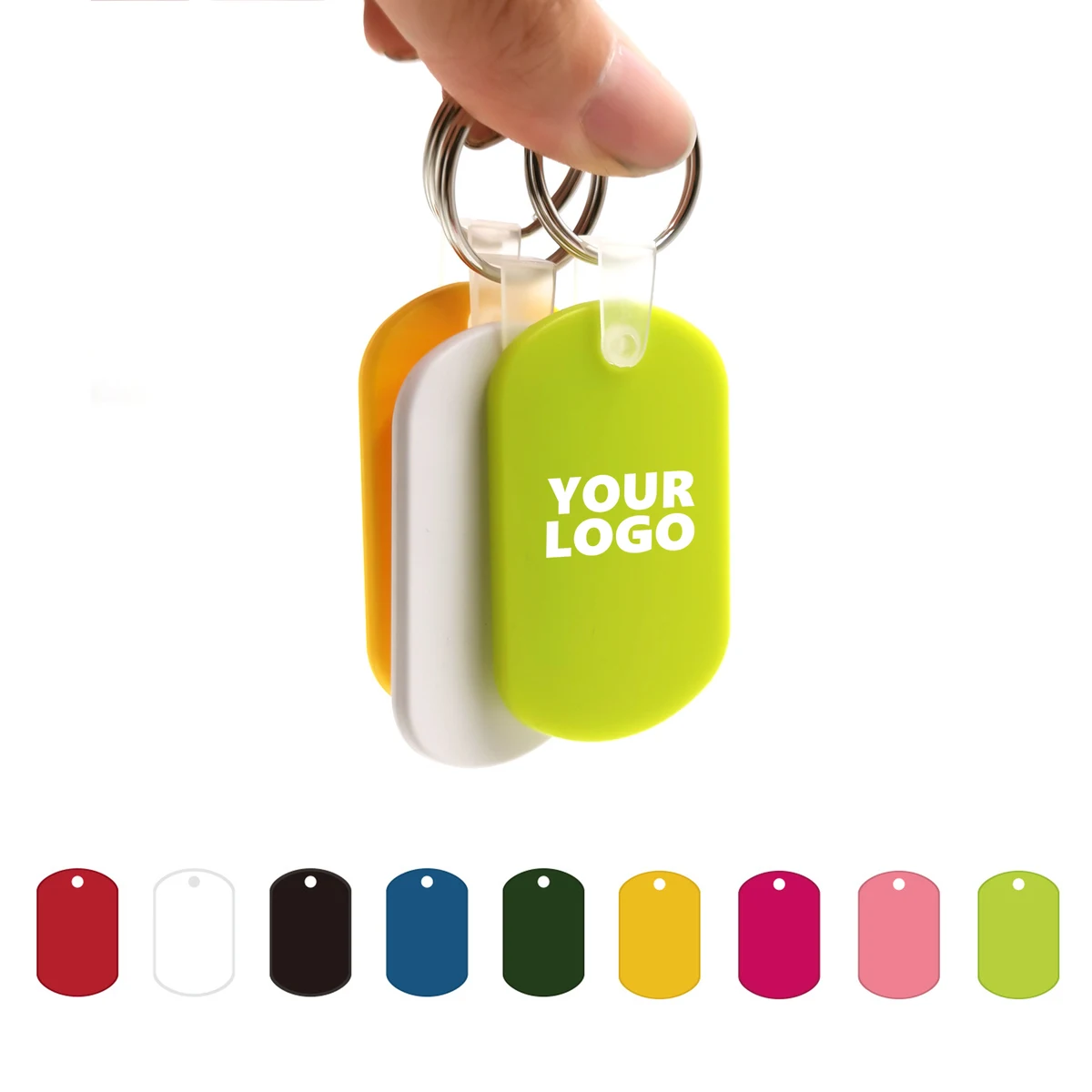 Oval Shape Tag Soft PVC Keychains 1