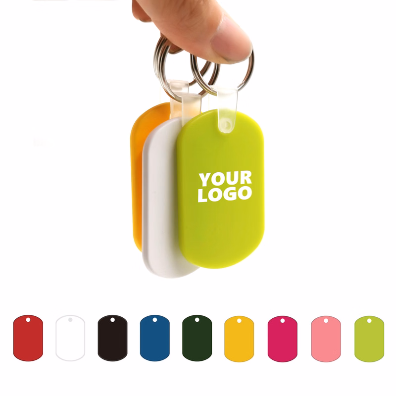 Oval Shape Tag Soft PVC Keychains