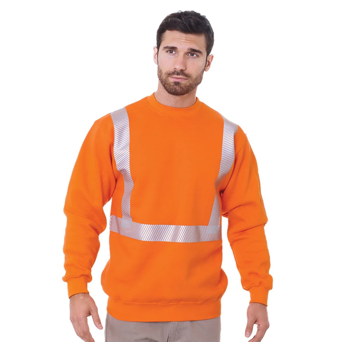 Class 2 USA-Made Pre-Shrunk Segmented Safety Sweatshirt 1
