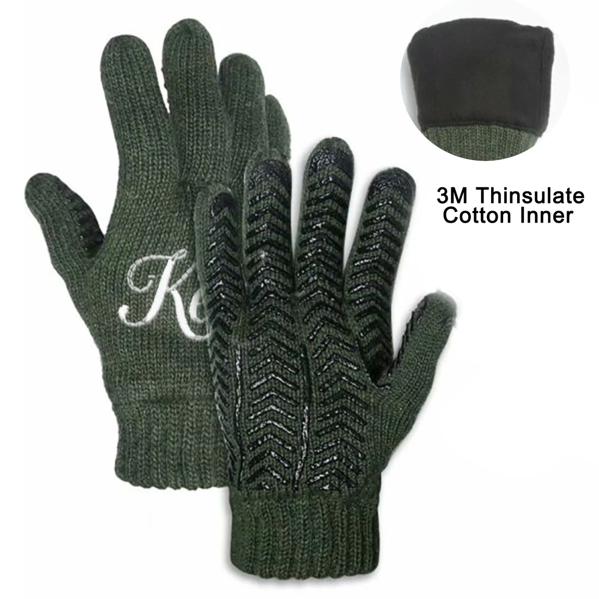 Poly-Cotton Non-Slip Thickened Knitted Gloves 1