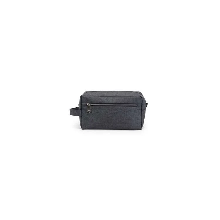 Two Zipper Toiletry Bags Charcoal Heather 10" 1