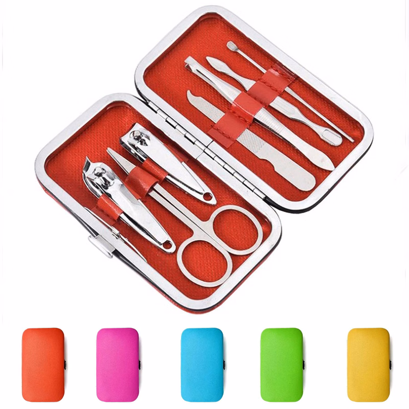 Candy Box Stainless Cosmetic Manicure Pedicure Kit 7pcs Tool Set Custom