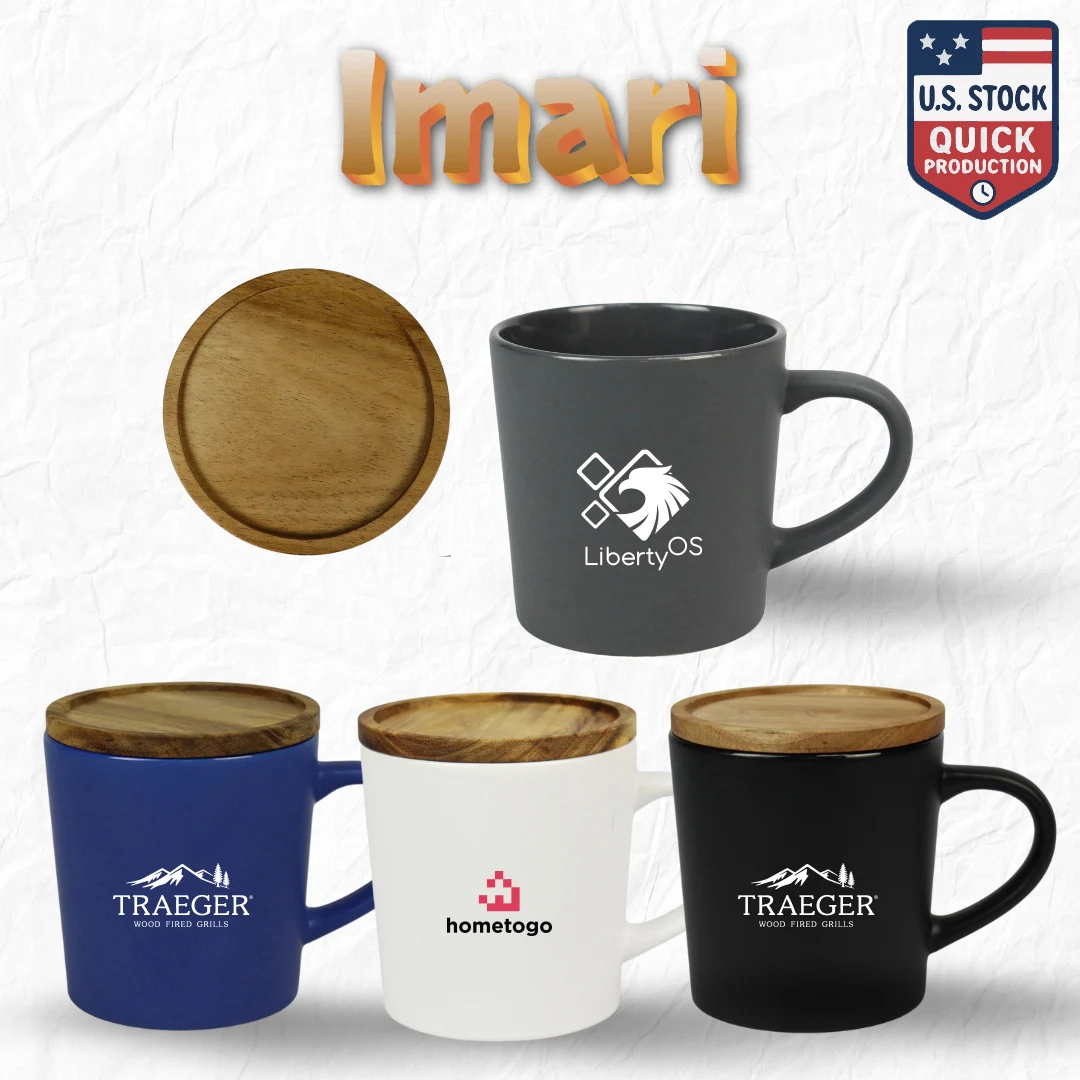Imari Ceramic Mug with Dual-Function Lid/Coaster 1