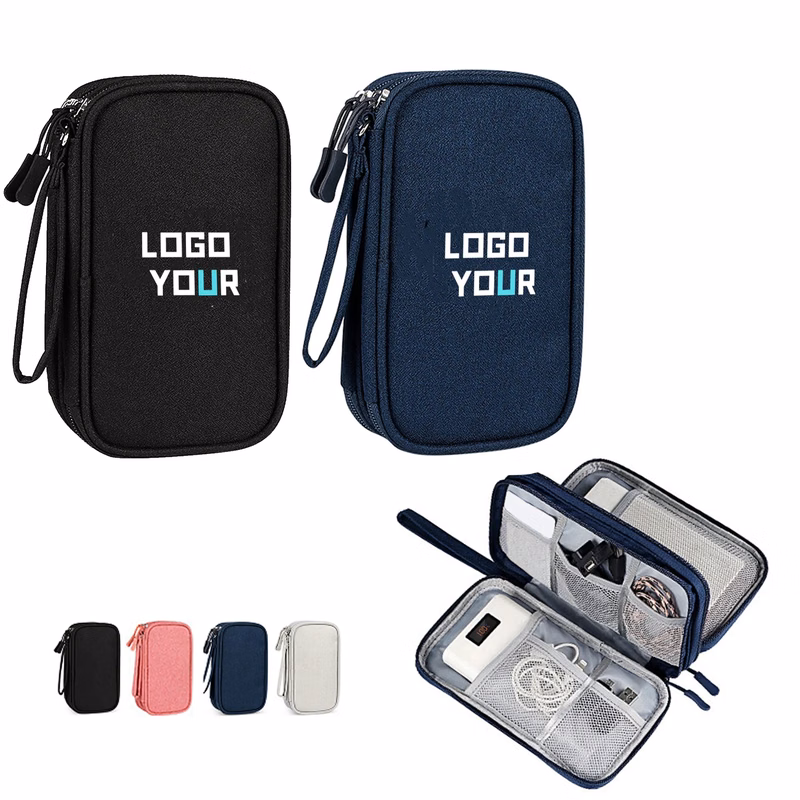 Portable Double Layer Digital Accessories Storage Bag