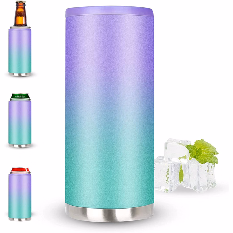 4 in 1 Insulated Slim Can Cooler for 12 OZ Cans and Beer Bottle