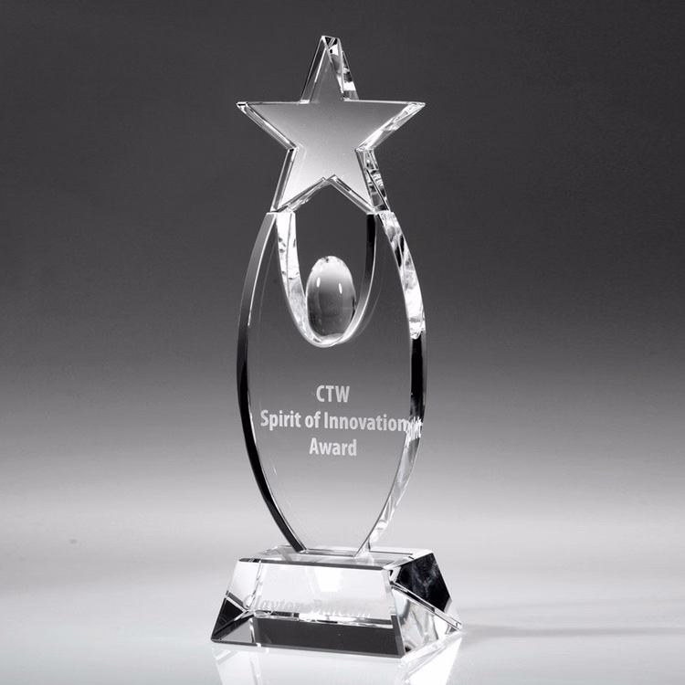 10" Crystal Award-Inspirational Star_D673CA
