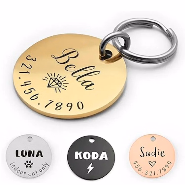 Personalized Stainless Steel Pet ID Tag For Cats And Dogs