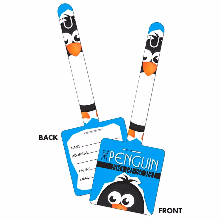 Plastic Square I.D. Tags UV-Coated (1S) - 3.25x9.5 - 10 pt