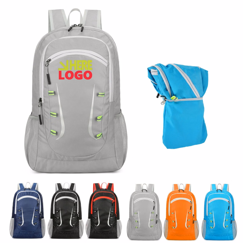 Shoulder Straps Collapsible Nylon Backpack
