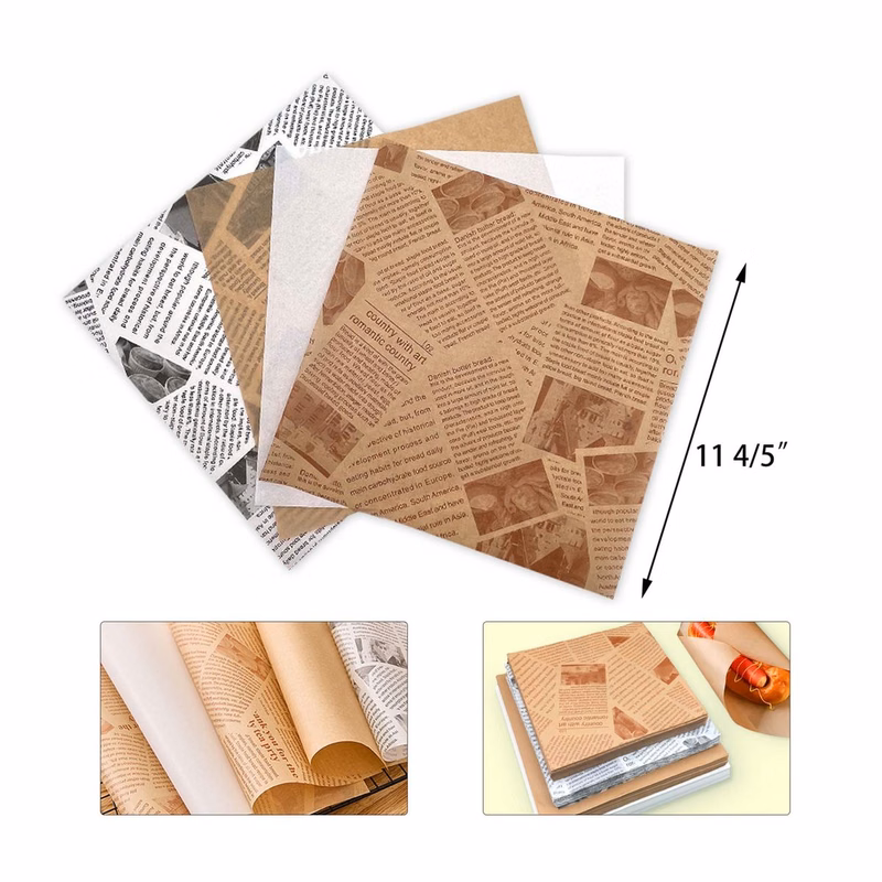 Custom 12"x12" Proof Kraft Food Wrap