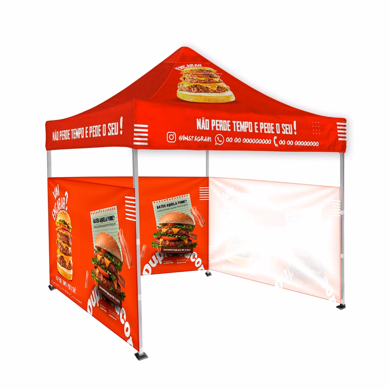 10'x10' Tent Canopy with frame and three half wall