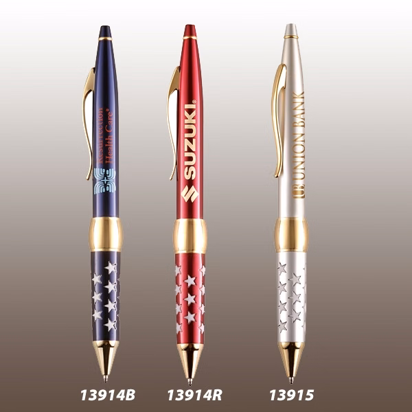 Patriot Brass Ballpoint Pen (Satin Chrome)