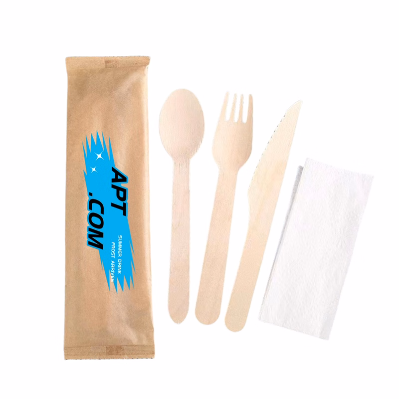 Eco-Friendly Disposable Wooden Cutlery Set