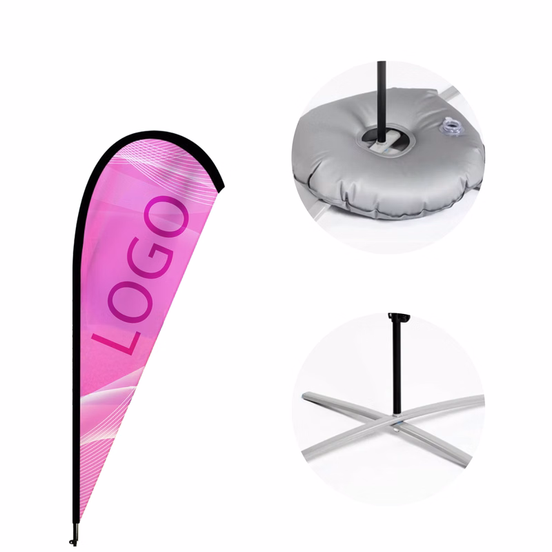 MOQ 10 PCS Stylish Drop Shaped Water Filled Flag