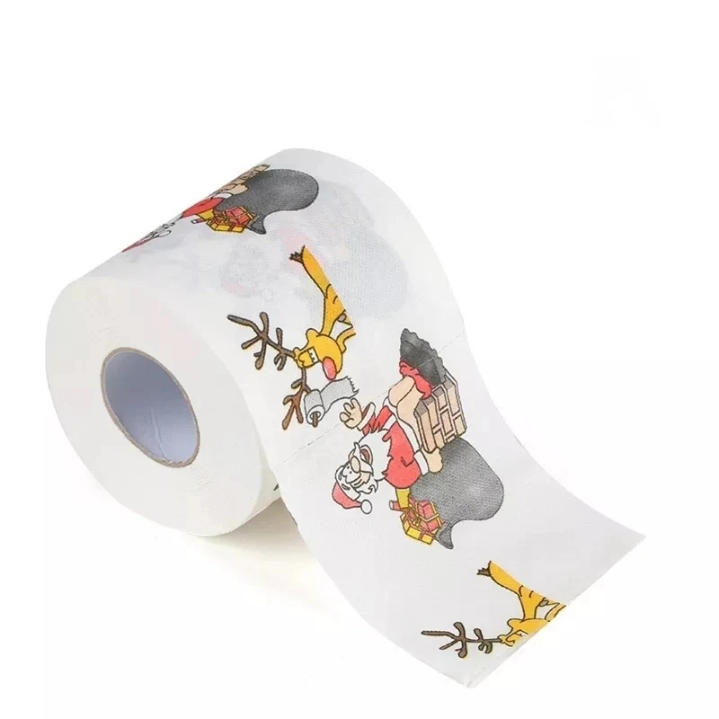 Custom Merry Christmas Pattern Toilet Paper Roll 1