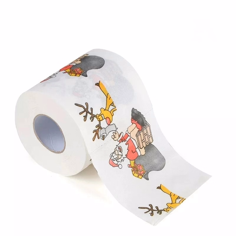 Custom Merry Christmas Pattern Toilet Paper Roll