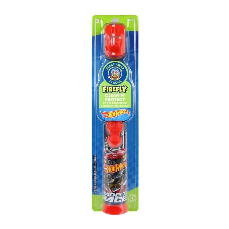 Kid's Clean N' Protect Hot Wheels Power Toothbrush with Cap - 1 Ct 1