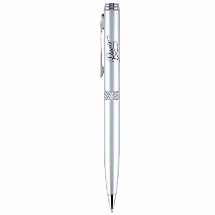 Satin Chrome Aluminum Twist Ballpoint