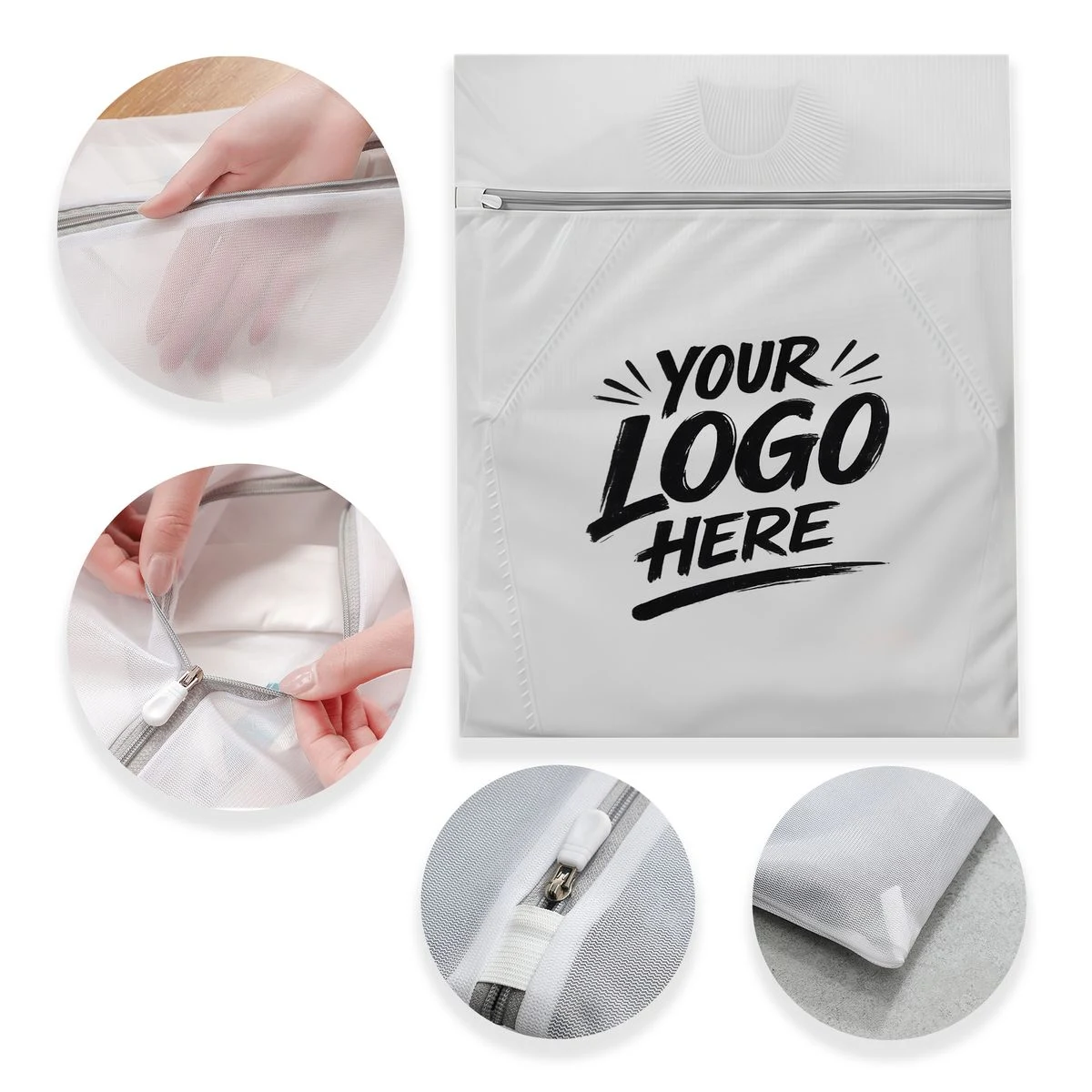 Reinforced Mesh Laundry Bag Zipper Wash Protector 1