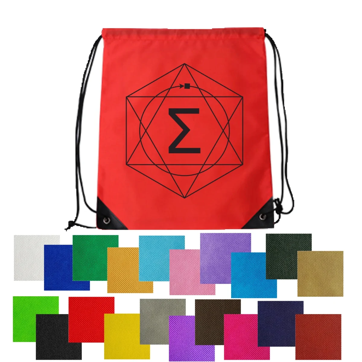 Polyester Outdoor Waterproof Drawstring Backpack 1