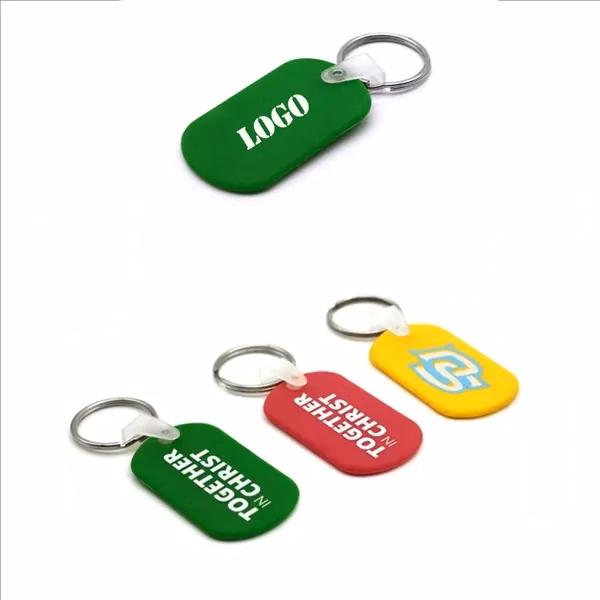 Custom Durable Plastic Hotel Luggage Keychain Tag — Corporate Event Giveaway