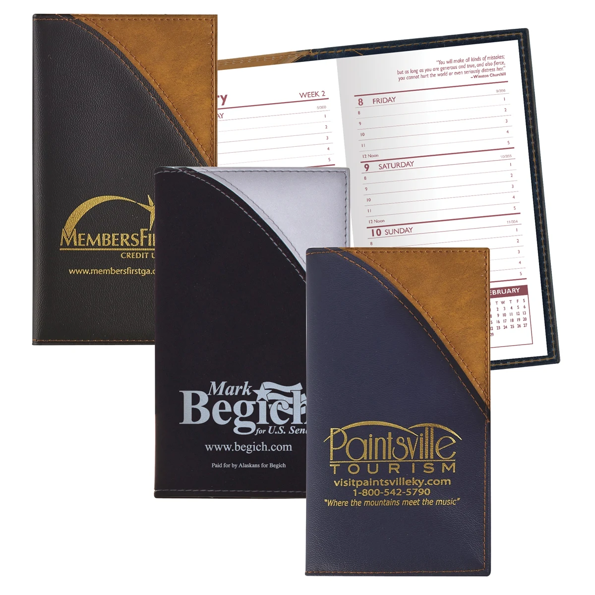 2 Tone Vinyl Designer Series Barcelona Planner - Weekly / 1 Color Insert 1