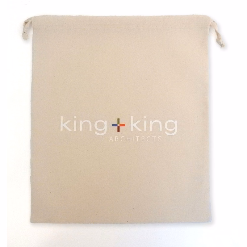 Weedy 100% Natural Cotton Drawstring Bag 12x14"