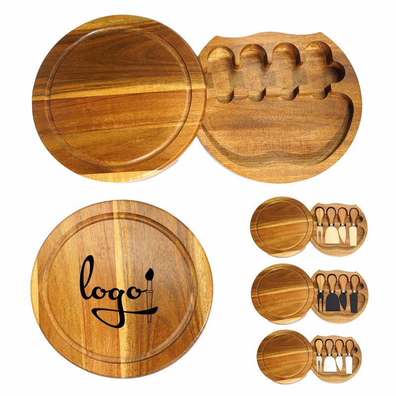 Acacia Brie Cheese Board and Knife Set
