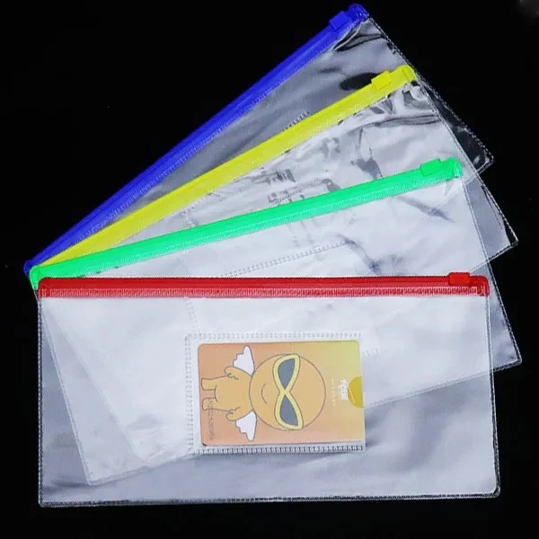 Clear PVC Zipper Bag with Card Holder 1
