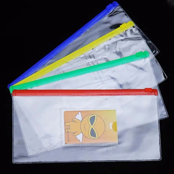Clear PVC Zipper Bag with Card Holder