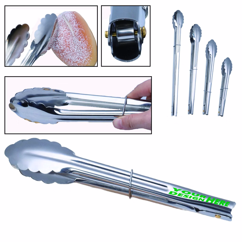 BBQ Grilling Stainless Steel Food Tongs