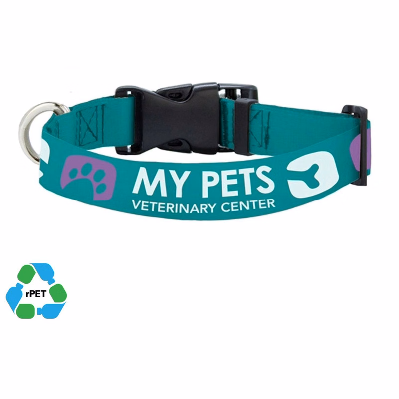 5/8"W x 12"L Eco-friendly rPET Polyester Pet Collar w/ Buckle Release