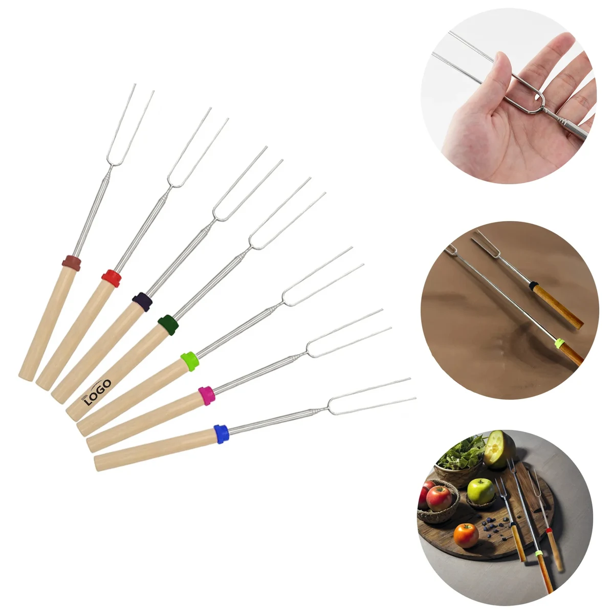 MOQ50 Telescopic BBQ Fork 1