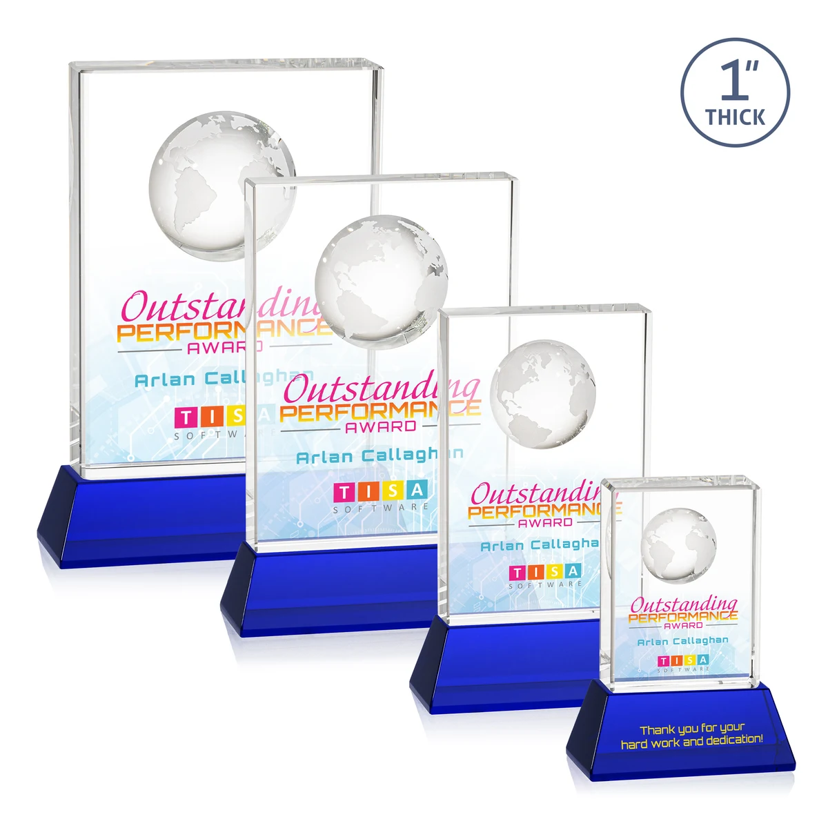 Ambassador VividPrint™ Award on Base - Blue 1