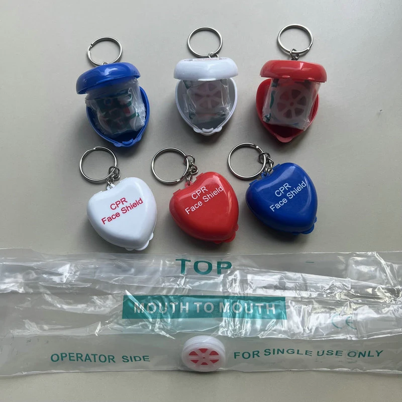 CPR Mask Heart Keychain 1