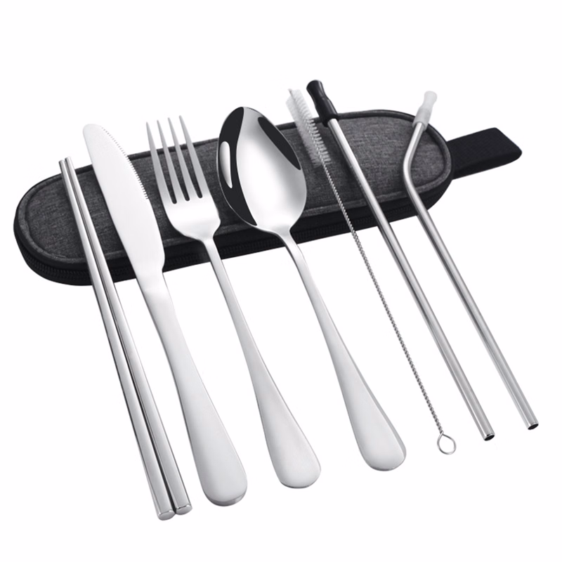 Stainless Steel Cutlery Set W/ Bag Case