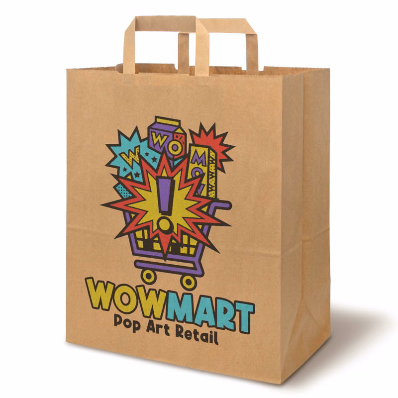 13 X 15 Inch Custom Paper Shopping Bag With Handles