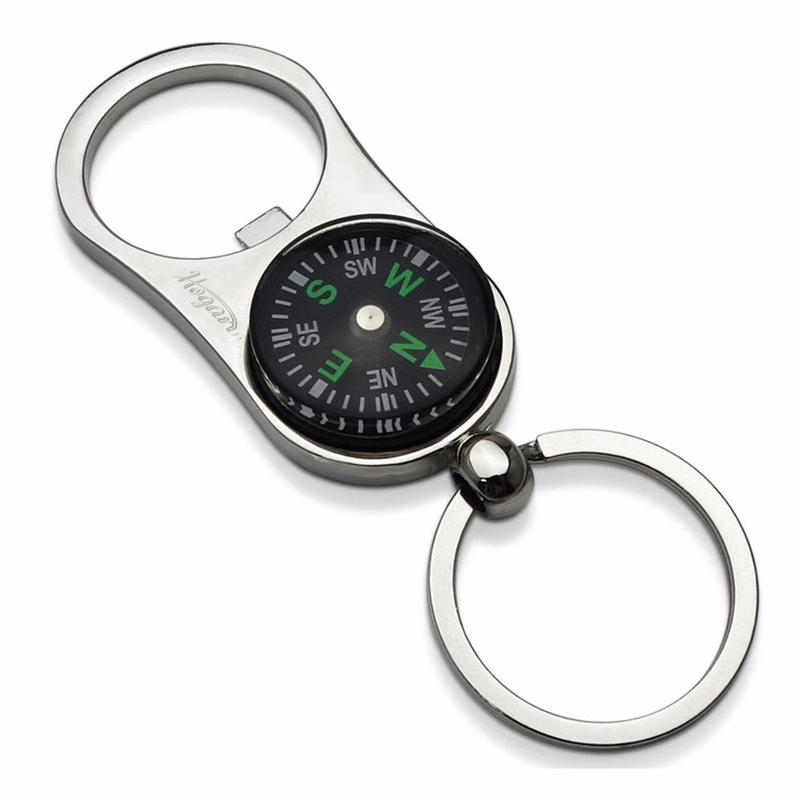 Metal Bottle Opener Compass Key Chain