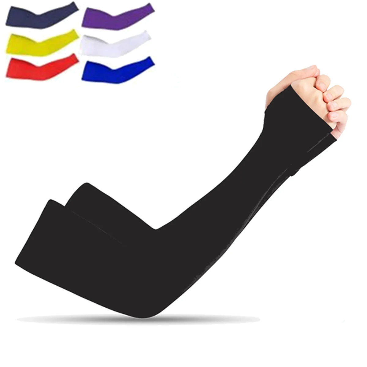Solid Color Arm Sleeves With Palm 1