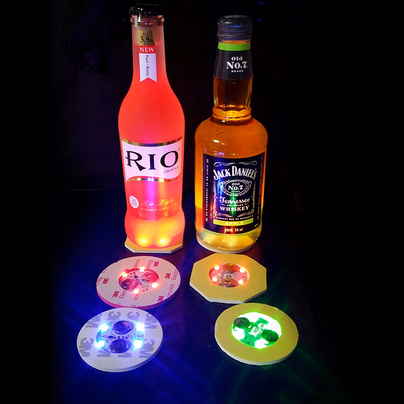 LED Lights Up Drink Coasters